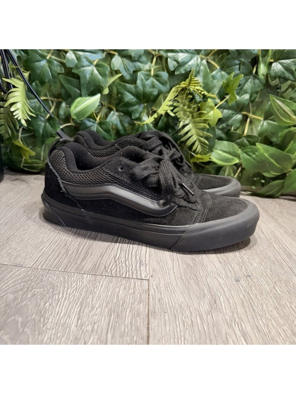 Vans KNU SKOOL Men's Casual Skate Men Sz 7.5 Women 9 Sneaker  Black Rare